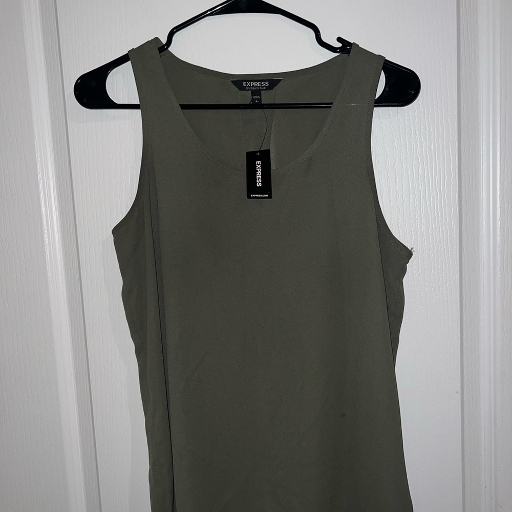 Express Olive Green Women's Tank Top